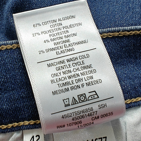 Hudson Jeans Byron Straight Leg Men's Size 42 /32 Blue Stretch Denim Zip Fly NEW - Picture 12 of 12